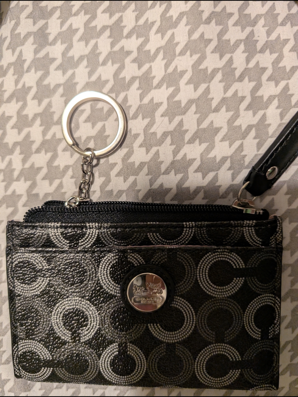 Coach Black Signature Coin Card Case - Picture 5 of 5